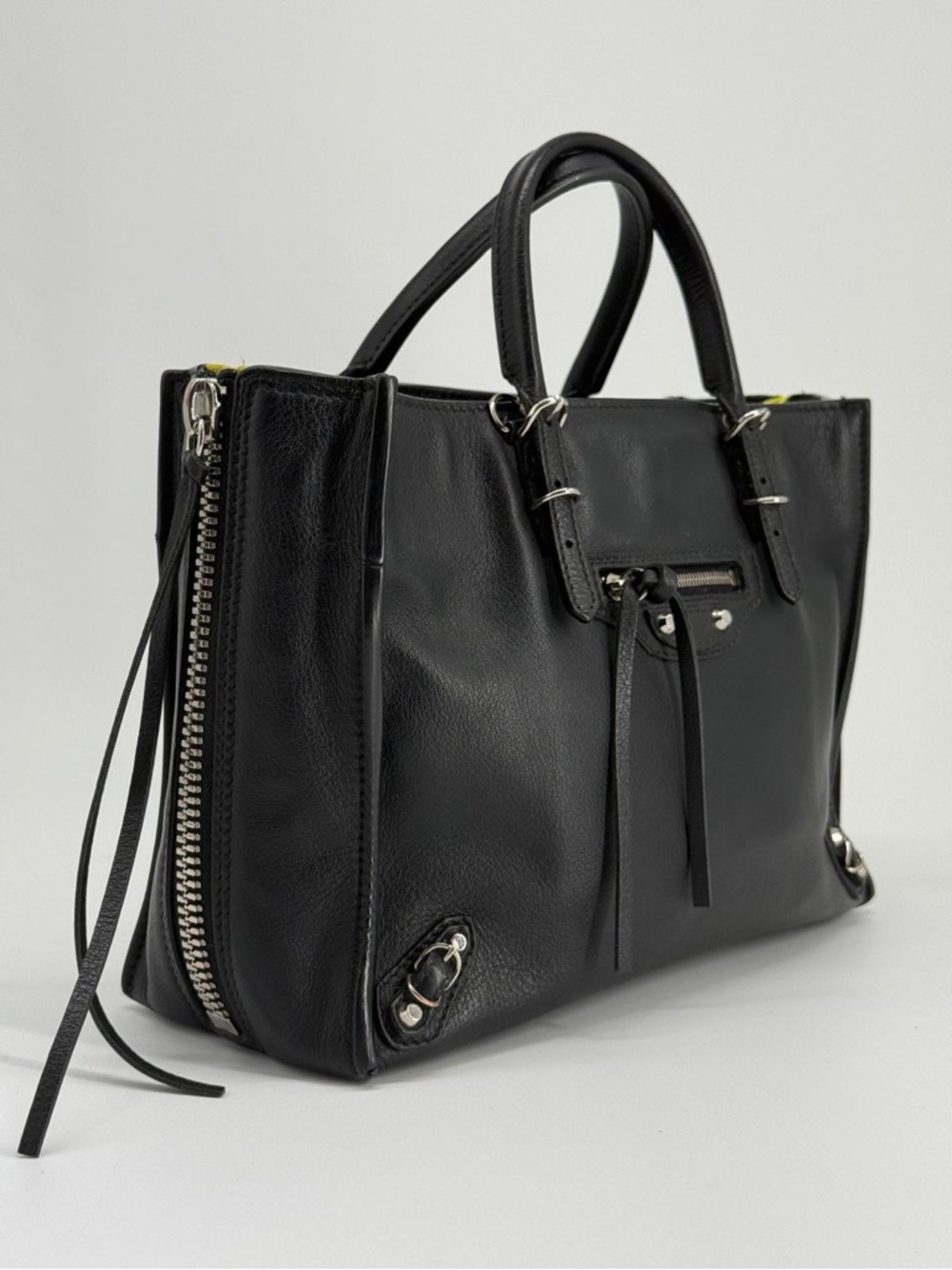 Balenciaga Mini Papier A4 Two Tone Black Leather Shoulder Bag - Picture 2 of 11